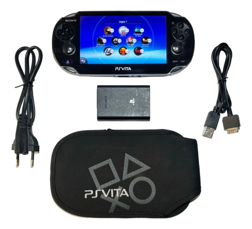 Sony Ps Vita Completo Carregador Jogo Playstation Portátil