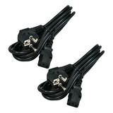 2 Cables De Poder 150cm Para Computadora - Corriente - Power