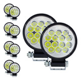 10 Faros Luz Blanca 14 Leds 42w Tunelight Auto/jeep/moto