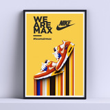 Cuadro Air Max Nike Decorativo Moderno 30x40cm Con Vidrio