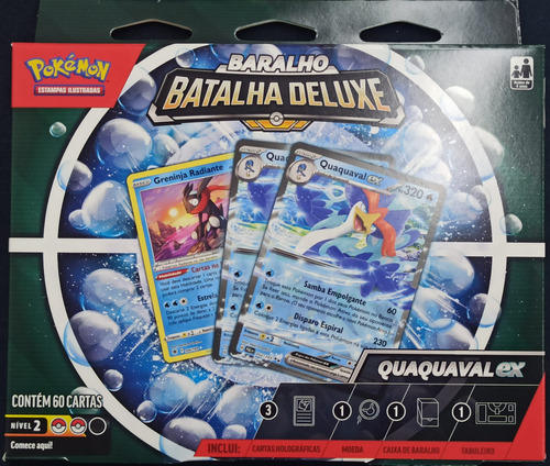 Box Jogo Pokémon Batalha Deluxe Meowscarada Quaquaval Copag