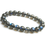 Pulsera De Labradorita Azul Natural 8mm Aaaa - Joyería Unise