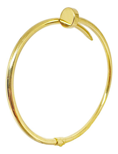 Pulseira Bracelete Ouro 18k 750 Prego Pulso Fino