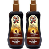 Spray Gel  Bronzeador Australian Gold Fps4 237ml Kit C/2