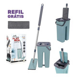 Rodo Flat Mop E Balde Lava E Seca Profissional Com 2 Refil