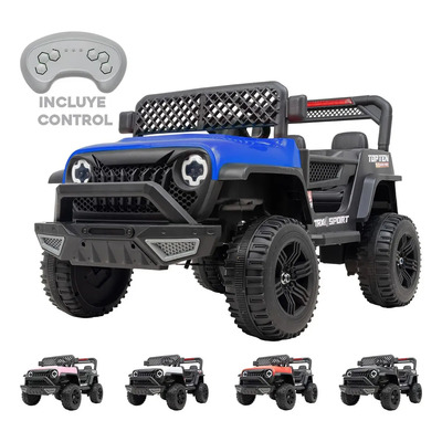 Carro Eléctrico Jeep Niño Montable Infantil Control Remoto Color Azul | Envío gratis