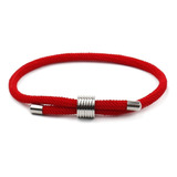 Pulsera De Cordón Rojo Unisex Ajustable Protección Y Energía