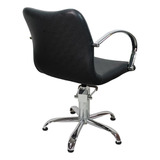 Silla Para Estetica Barberia Salon Hidraulica Letmex B110 Color Negro Forma De La Base Estrella Tipo De Respaldo Fijo