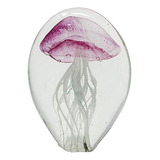 Jellyfish De Vidrio, Rosa, Brilla En La Oscuridad, 3 3/4