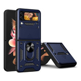 Funda Aicase Con Slide Cam Para Galaxy Z Flip 4 Blue