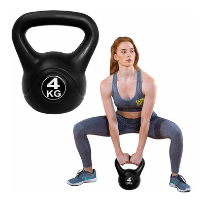 Pesa Rusa 4 Kg\u002F8.8 Lb Kettlebell, Funcional Cross Tayga Color Negro | Envío gratis