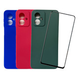 Case Colorida Para Motorola G54 5g + Película 3d