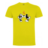 Polera Estampado Mickey Y Minnie