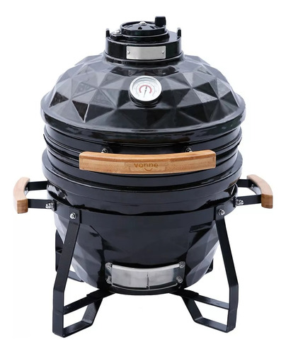 Parilla Inoxidable Ahumador Grill Asador Móvil Kamado 38cm 