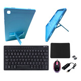 Capa Suporte Azul Claro P/ Tablet A7 T500 T505 10.4 Kit Tecl