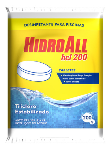 Kit 3 Und Cloro Concentrado Tradicional Tablete 200gr Hcl