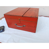 Antiguo Caja D Herramientas Cajón Madera Valija Valijita 31