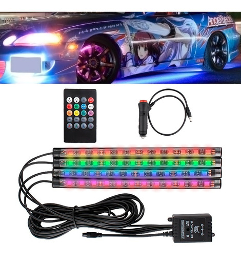 Tiras Luces Led Tunning Auto Deco Interior Audioritmica 