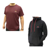 Campera Deportiva Urbana Hombre + Remera Deportiva Bor