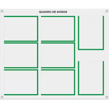 Quadro De Aviso Gestão Com 8 Displays A4 Acrílico Verde