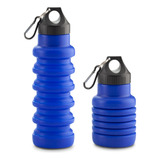 Botilito En Silicona Cómpact 500ml Gancho Carabinero Deporte