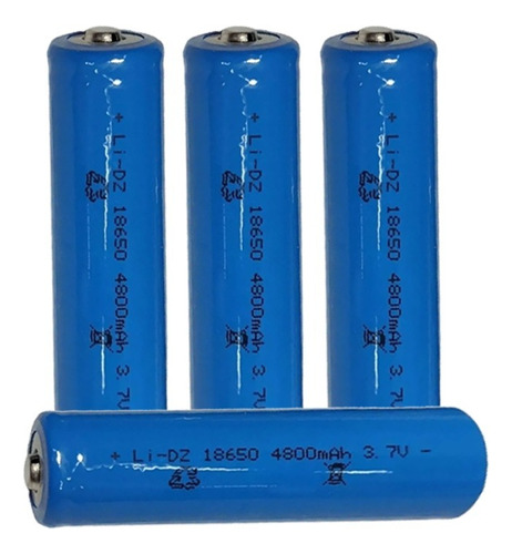 Batería Pila 18650 Recargable X4 Unidades 3.7 Vol Con Teton
