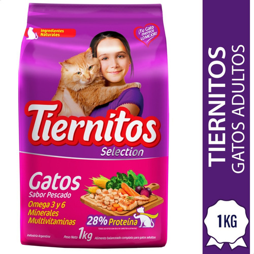Alimento Gatos Adultos Tiernitos 1kg Balanceado - Pet Corp