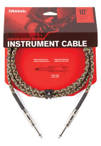 Cable Para Instrumento D'addario De 3 Metros Pw-bg-15cf Tren
