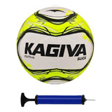 Bola De Futsal Kagiva Slick + Bomba De Ar Cor Amarelo