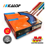 Cable Unipolar Kalop 4mm Cat 5 Iram  X 2 Electro Medina