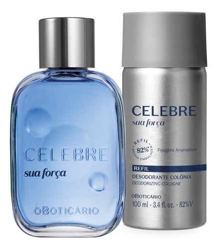 Kit Celebre Masculino: Deo Colônia 100ml + Refil 100ml