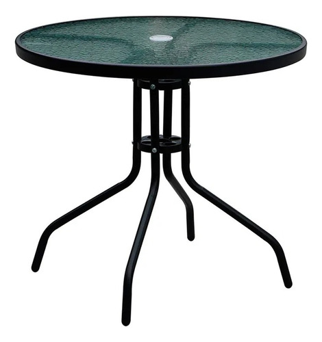 Mesa Exterior/interior Redonda 80 Cm Diam. Negra  ##oferta##