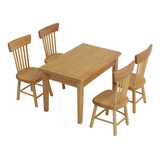 Conjunto Modelo De Cadeira De Mesa De Jantar 5pcs 1:12 Dollh