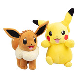 Pokémon Eevee Y Pikachu 2 Paquetes De Animales De Peluche .