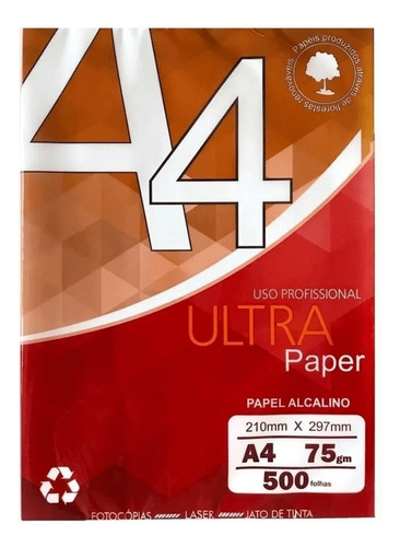 Papel Sulfite 500 Folhas A4 Pacote Ultra Paper Cor Branco