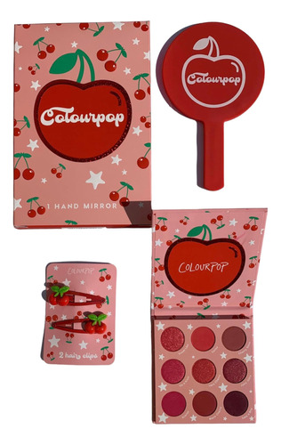 Colección Cherry Crush Sombras+espejo+clips Colourpop Origin