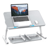 Mesa Plegable Y Ajustable Para Notebook Large Gris