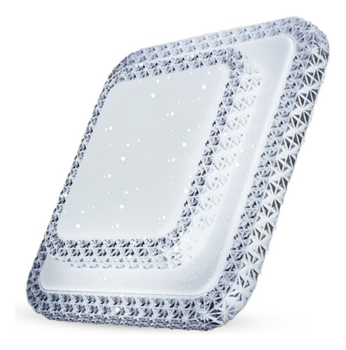 Lustre Plafon Led Cristal Duplo Quadrado Sobrepor Luminaria 