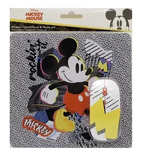 Kit Mouse Inalambrico Y Mouse Pad  / Dism Mickey Mouse