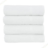 Kit Com 4 Toalhas Banho Profissional Hotel Atacado Cor Branco