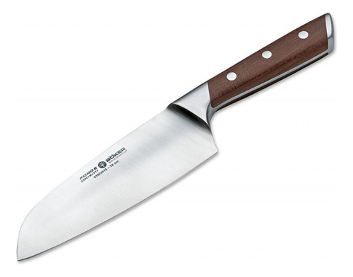 Cuchilla Santoku Boker Arbolito Forge 16cm Inox Bo512 Madera