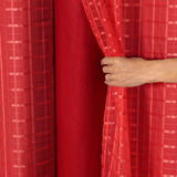 Cortina Blackout Pvc Voil Xadrez 2,80 X 2,30 - Eddi Casa Cor Vermelho