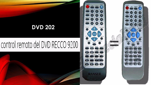 Control Remoto Para  Dvd Recco 9200
