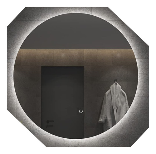 Espejo Led Touch Circular Para Baño Con 3 Tonos De Luz 60cm 