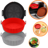 3 Forma De Silicone Para Air Fryer Reutilizável Antiaderente