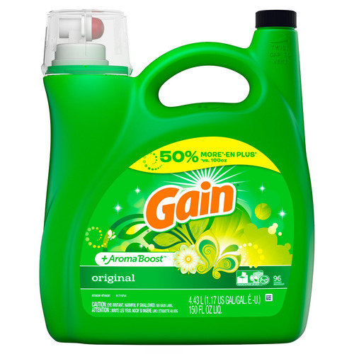 Detergente Liquido De 150 Onzas Para Ropa Original Gain