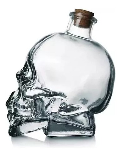 Licorera En Cristal De Calavera Skull Wiskey Original Jarra