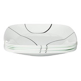Corelle Square Simple Lines Lunch Plate Set 6 Pack