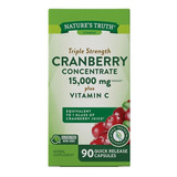 Cranberry Concentrado 15000 Mg + Vitamina C  90 Cápsulas