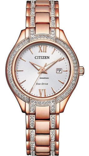 Reloj Citizen Fe1233-52a Eco-drive Elegance Original Dama Color De La Correa Oro Rosa Color Del Bisel Oro Rosa Color Del Fondo Blanco